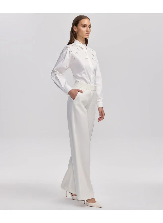 ابيكول بنطال بقصة أرجل واسعة