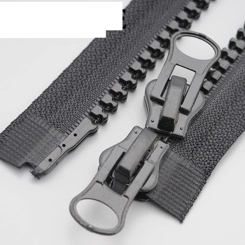 Zipper, Zipper 60-250cm Double Sliders Open End Zip Jacket Coat Tent Black Zippers DIY Sewing Clothing Accessories (Color : 2, Size : 200CM NO8) - Image 3