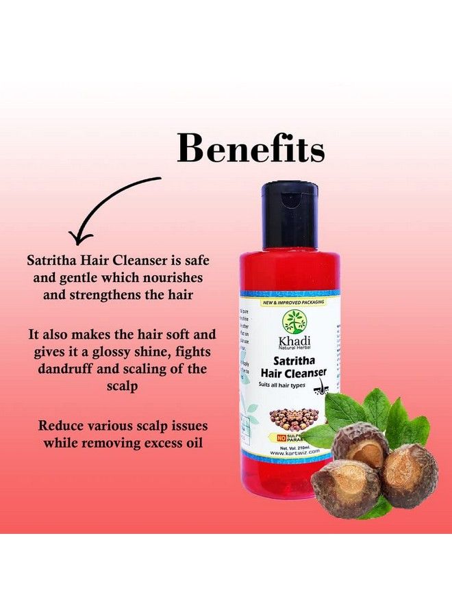 Khadi Herbal Herbal Satritha Shampoo 210Ml Set Of 2 - Image 5