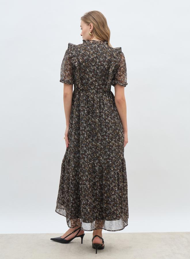 Styli Floral Chiffon Dress  - Image 5