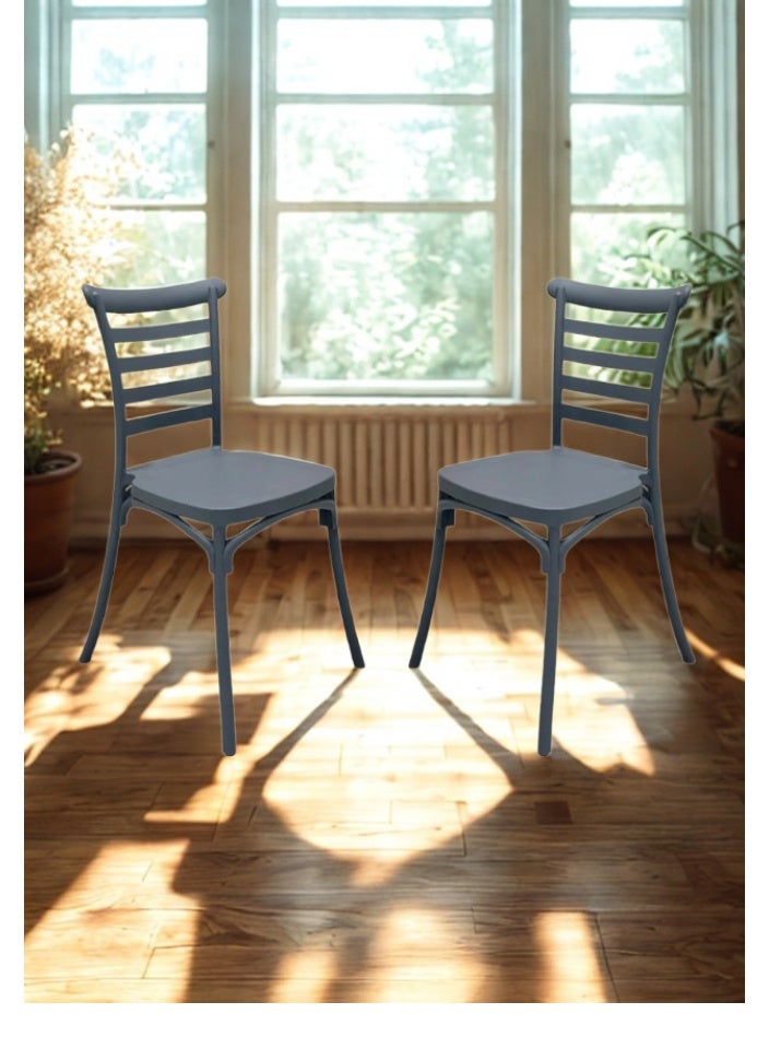 SMART HOME Modern Fiber Single Chair with Sturdy Legs - 45x45x80 cm | Durable Seat for Offices, Dining Rooms, Coffee Shops, Gardens, and Outdoor Lounges - Image 4