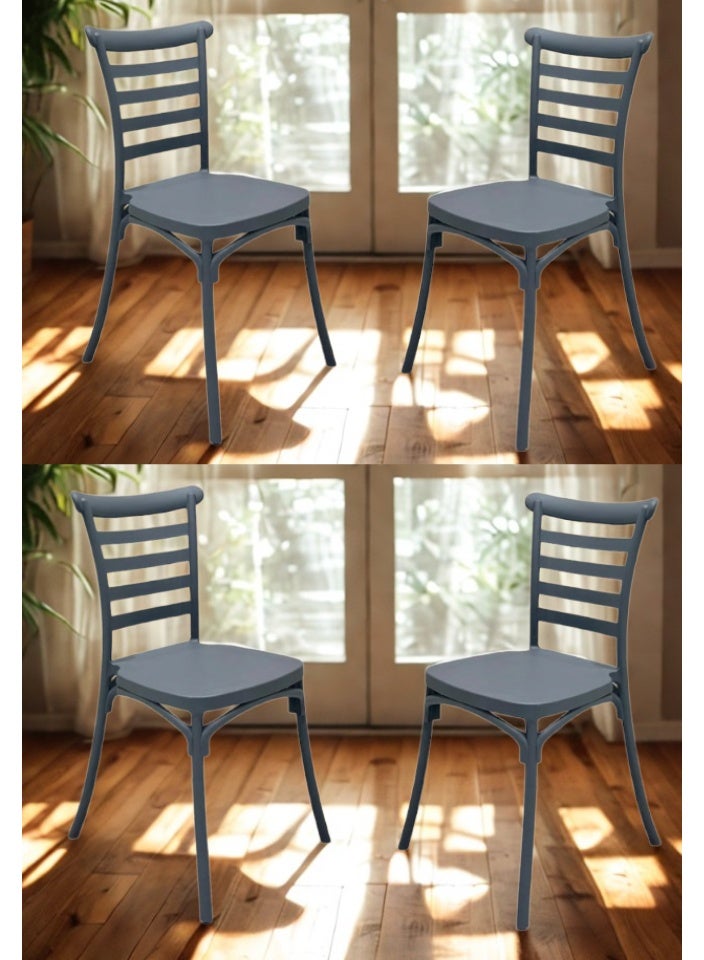 SMART HOME Modern Fiber Single Chair with Sturdy Legs - 45x45x80 cm | Durable Seat for Offices, Dining Rooms, Coffee Shops, Gardens, and Outdoor Lounges - Image 5