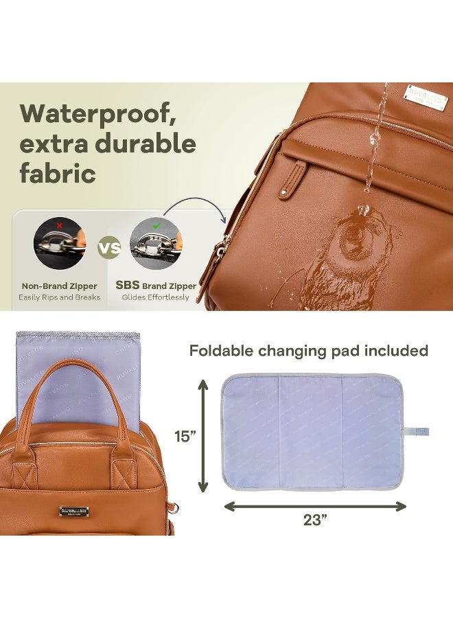 RUVALINO Diaper Bag Backpack, Multifunction Travel Pack Maternity Baby Changing Bags, Large Capacity, Waterproof - Image 5