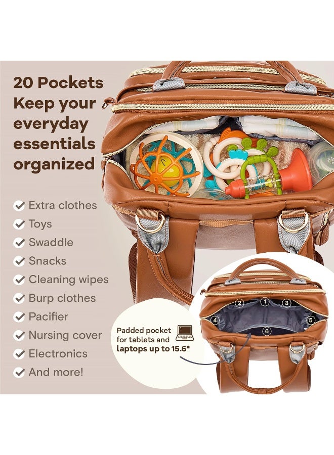 RUVALINO Diaper Bag Backpack, Multifunction Travel Pack Maternity Baby Changing Bags, Large Capacity, Waterproof - Image 4