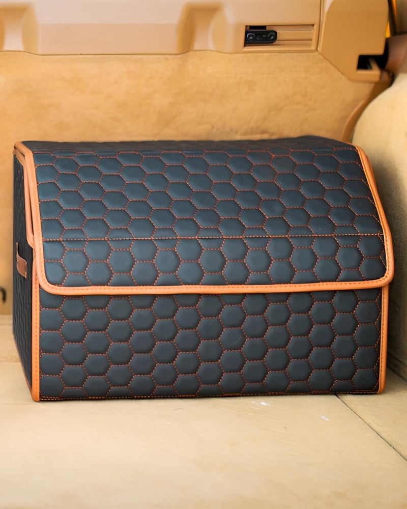 Owleys Foldable Trunk Organizer for Car Storage  Collapsible Auto Trunk Organizer With Lid  Trunk Organization 216 inch Hexy