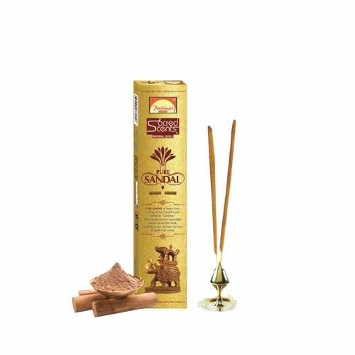 Parimal Pure Sandal Hand Rolled Agarbathi (72-80 Sticks) (144 gm) | Burning Time 45-60 Min | Natural Incense with Sandal & Resin| Fresh Fragrance for Meditation & Relaxation | Each 24 Gram | Pack of 6 - Image 1