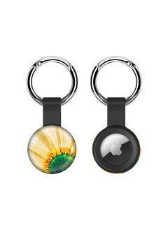 Airtag Case Metal Key Ring with Tough Case for Apple Airtag cover - Bloomin Sunflower