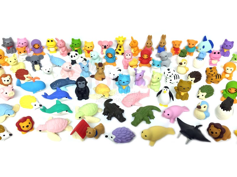 Iwako Pencil Eraser Animal Collection IWAKO Japanese Erasers (Pack of 20) Unicorn included - Image 1