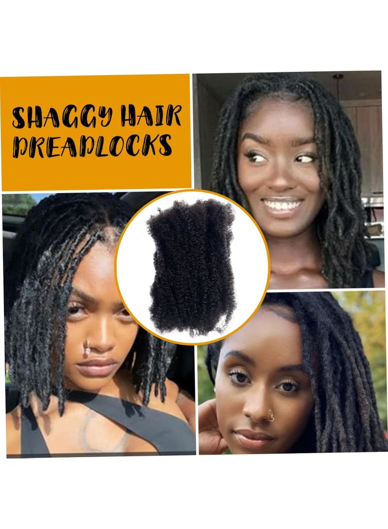 SOLARAE Afro Bulk Human Hair, 8 Inch Natural Braiding Hair, Soft Springy Pre Separated Spring Twist Hair, 100% Human Synthetic Hair Extensions for Dreadlock, Repair Braiding Twist, Natural Black - Image 5