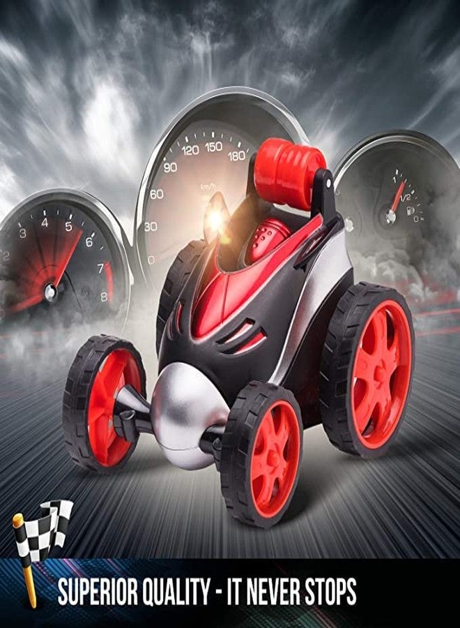 KIDZYMON® Remote Control Small Stunt Car, 360 Rotation, Charging, Safe C Type Charging, for Boys Age 4 to 12 Years - Pack fof 1 (Red Colour) - Image 2