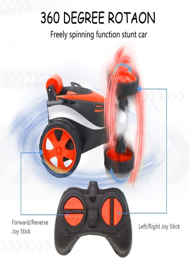 KIDZYMON® Remote Control Small Stunt Car, 360 Rotation, Charging, Safe C Type Charging, for Boys Age 4 to 12 Years - Pack fof 1 (Red Colour) - Image 3