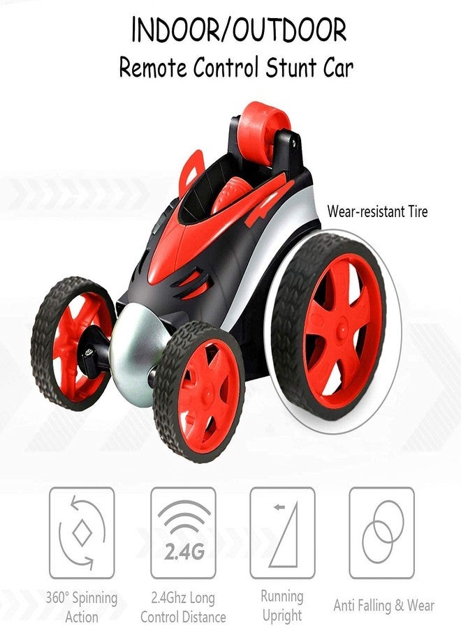 KIDZYMON® Remote Control Small Stunt Car, 360 Rotation, Charging, Safe C Type Charging, for Boys Age 4 to 12 Years - Pack fof 1 (Red Colour) - Image 4