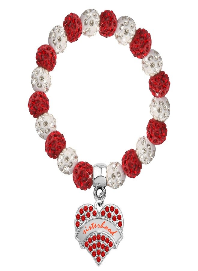 MYOSPARK Greek Sorority Gift Never Forget The Difference You've Made Bracelet for Sisterhood (Red White BR) - Image 1