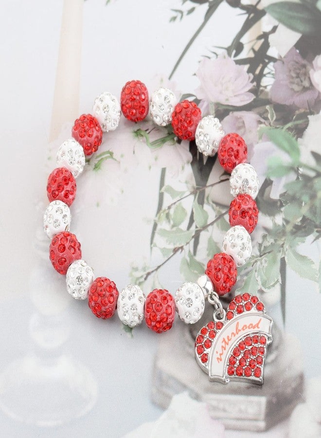 MYOSPARK Greek Sorority Gift Never Forget The Difference You've Made Bracelet for Sisterhood (Red White BR) - Image 3