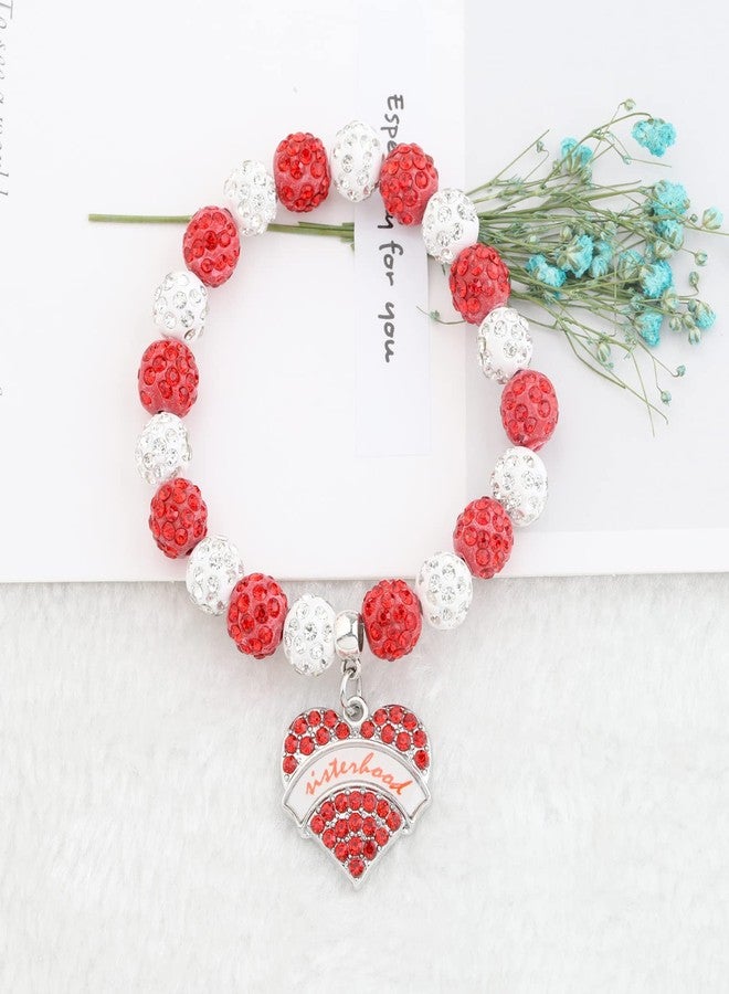 MYOSPARK Greek Sorority Gift Never Forget The Difference You've Made Bracelet for Sisterhood (Red White BR) - Image 2