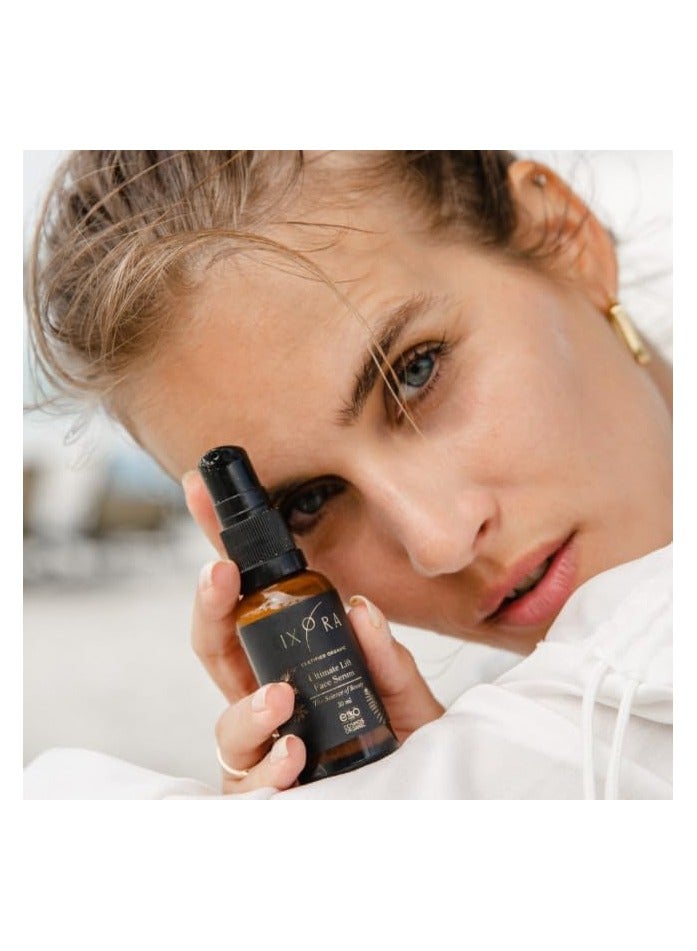IXORA Ultimate Lift Face Serum - Certified Organic - Powerful Elixir - Highly Antioxidant, Rejuvenates, tightens and lifts - GMO Free - Vegan Friendly - Image 2