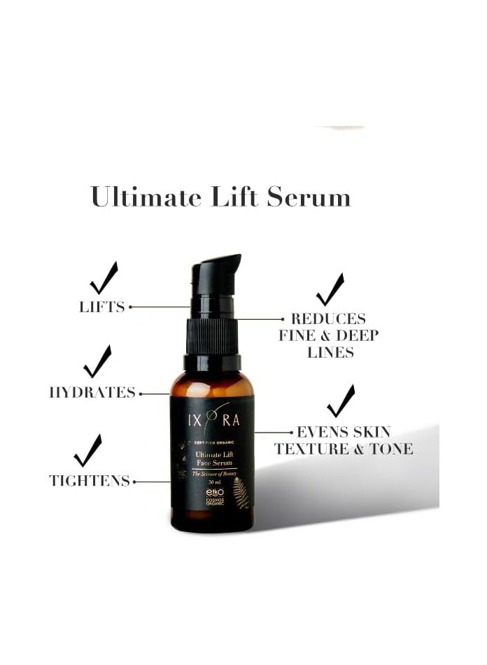 IXORA Ultimate Lift Face Serum - Certified Organic - Powerful Elixir - Highly Antioxidant, Rejuvenates, tightens and lifts - GMO Free - Vegan Friendly - Image 4