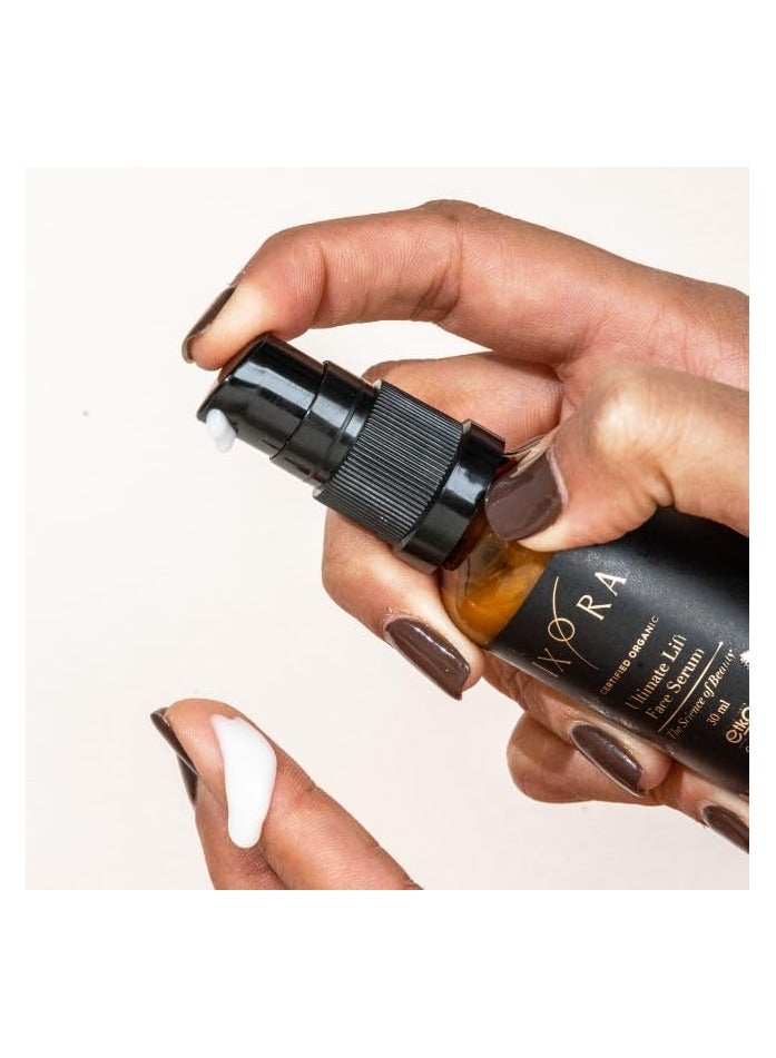 IXORA Ultimate Lift Face Serum - Certified Organic - Powerful Elixir - Highly Antioxidant, Rejuvenates, tightens and lifts - GMO Free - Vegan Friendly - Image 5