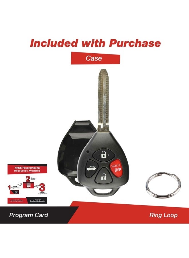 KeylessOption Keyless Entry Remote Key Fob Shell Key Blade Case For Toyota Camry Corolla Rav4 Matrix Venza Yaris - Image 2