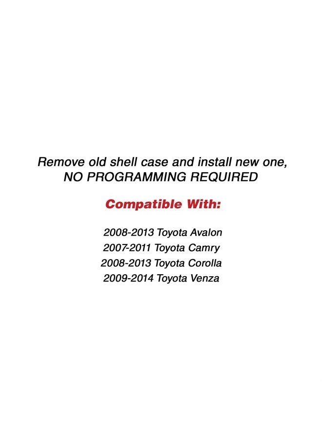 KeylessOption Keyless Entry Remote Key Fob Shell Key Blade Case For Toyota Camry Corolla Rav4 Matrix Venza Yaris - Image 3