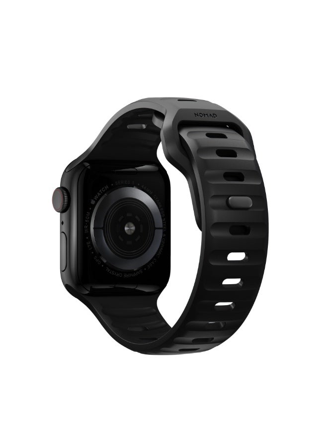 نوماد سوار Nomad Sport لساعة آبل ووتش 41 مم – أسود، تصميم رياضي مريح، مقاوم للماء والعرق، متين وخفيف للاستخدام اليومي - Image 2