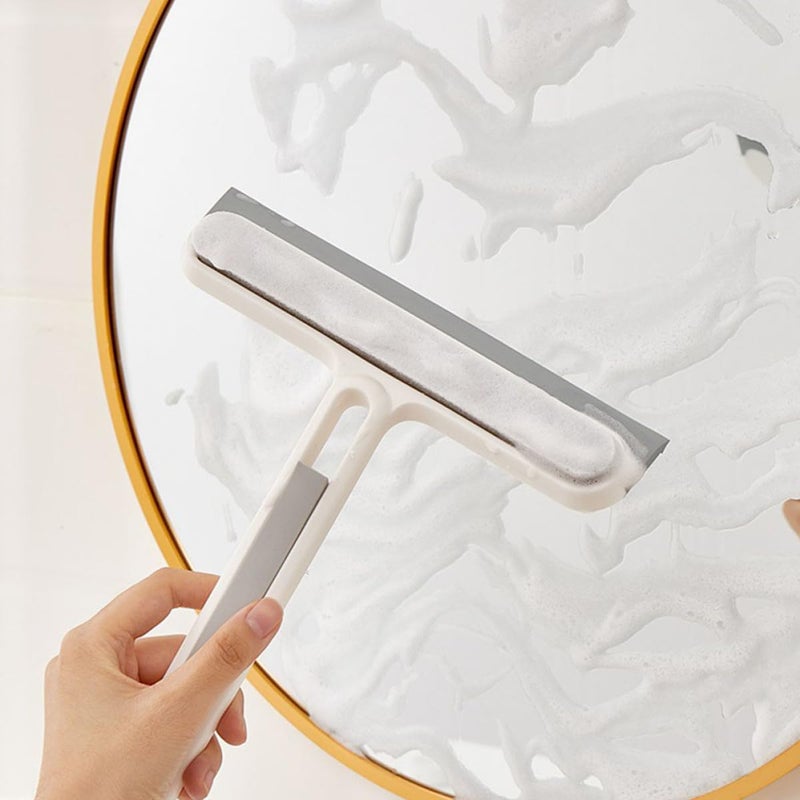 4 In 1 Silicone Sponge Squeegee Wiper White Glass And Shower Door Cleaning Tool - Image 5