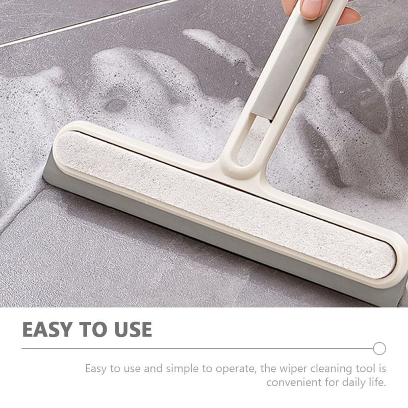 4 In 1 Silicone Sponge Squeegee Wiper White Glass And Shower Door Cleaning Tool - Image 4