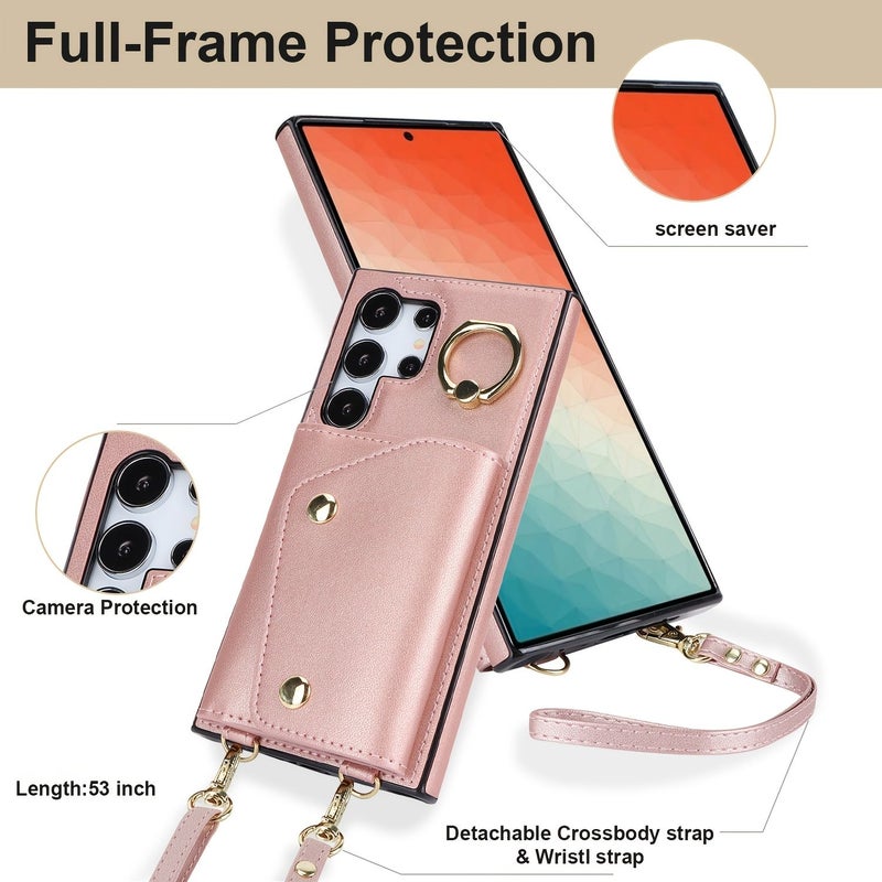 Purple Phone Case For Galaxy S26 With Rfid Wallet And Ring Holder - Image 2