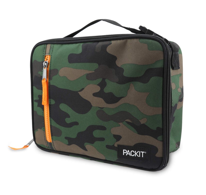 PackIt Freezable Classic Lunch Box, Camo, Built with EcoFreeze Technology, Collapsible, Reusable, Zip Closure With Zip Front Pocket and Buckle Handle, Perfect for Lunches - Image 1