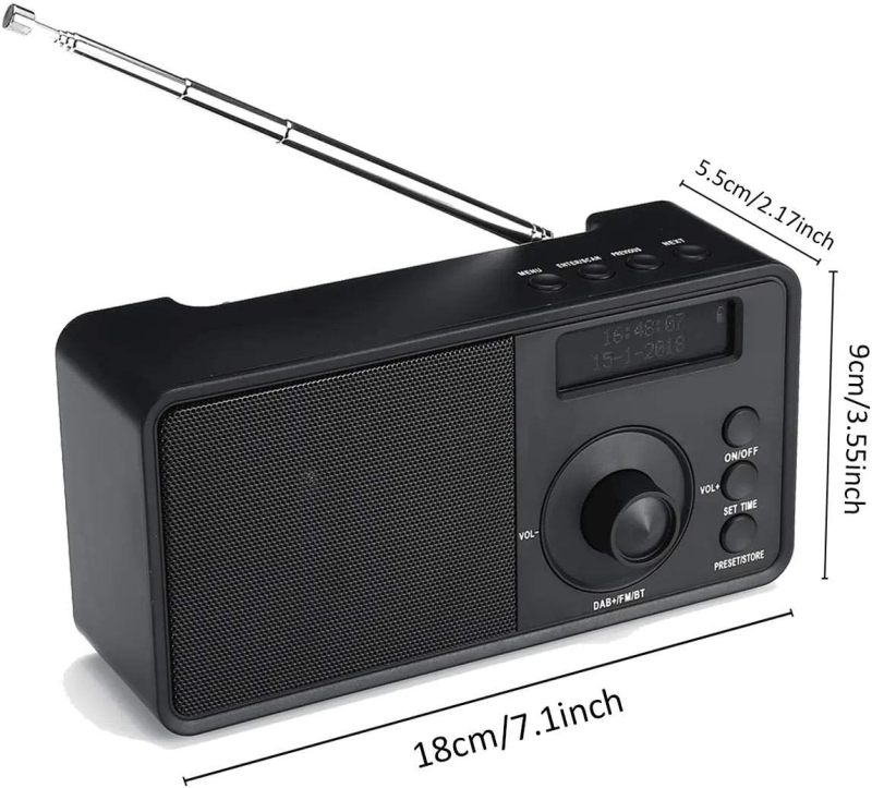 مذياع إف إم عالي الحساسية PN-76، مذياع محمول ديجيتال DAB+ ومذياع بلوتوث - Image 4