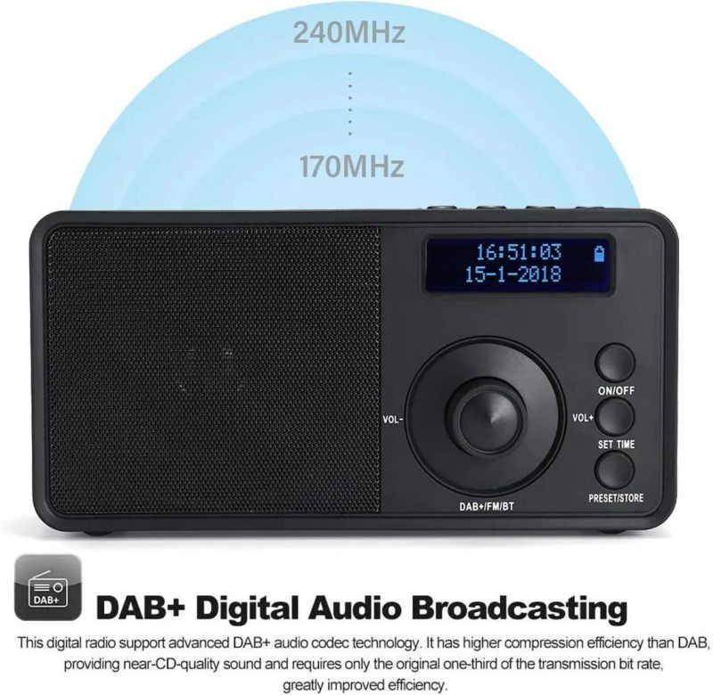 مذياع إف إم عالي الحساسية PN-76، مذياع محمول ديجيتال DAB+ ومذياع بلوتوث - Image 3