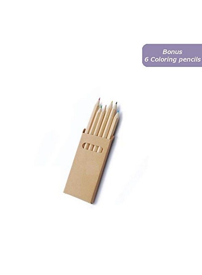 Bendon Publishing Set Of 6 Imagine Ink Assorted Coloring Books For Girls Mess Free Invisible With Play Sticker Bonus & Wood Coloring Pencils Fun Favors Stickers Bulk - Image 3