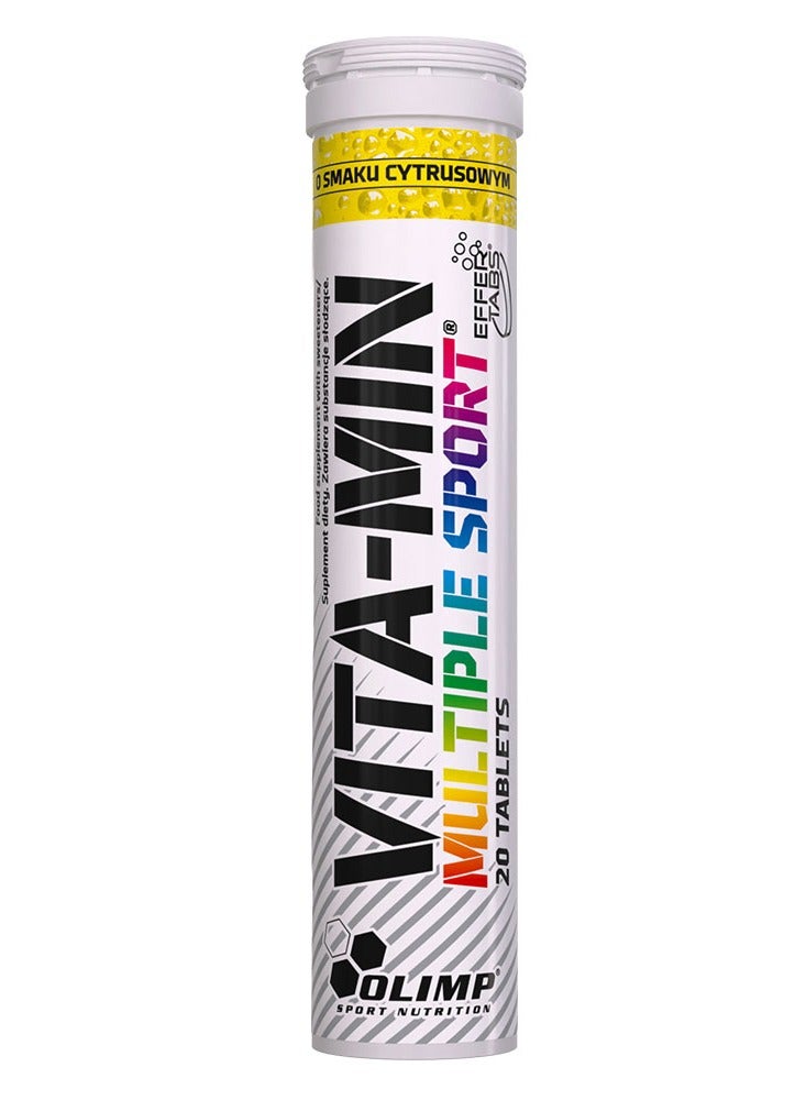 أولمب فيتامين مين سبورت نيوترشن متعدد الاستخدامات، 20 قرصًا فوارًا، تركيبة متعددة الفيتامينات والمعادن تدعم الطاقة والتركيز وأسلوب الحياة النشط - Image 1