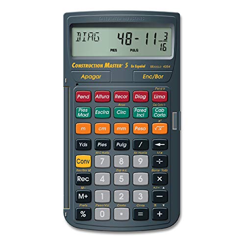 Calculated Industries 4054 Construction Master 5 en Espanol Construction Feet-Inch-Fraction Calculator for Carpenters [Calculadora de construcción con pies, pulgadas y fracciones para carpinteros] - Image 1