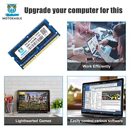 Motoeagle 8GB DDR3L-1600 SODIMM 16GB Kit (2x8GB) PC3L-12800S DDR3 1600Mhz 2Rx8 1.35V Dual Rank RAM for Laptop - Image 3