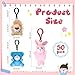 Simgoing 50 Pcs Mini Plush Animal Keychains for Kids Cute Forest Stuffed Toys Bulk for Spring Easter Basket Stuffers Valentines Party Favors Birthday Gifts Classroom Prizes Carnival Goodies Bags - Image 4