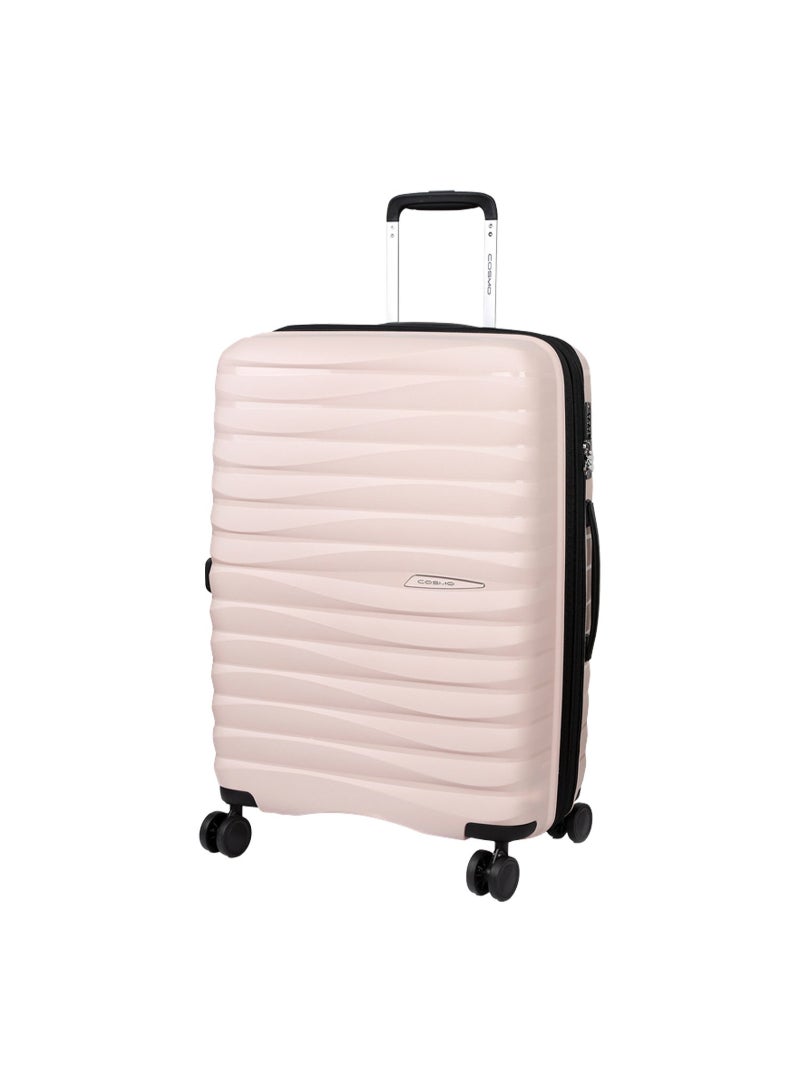 Cosmo Wave 4Wheel Hard Trolley 50cm Pink