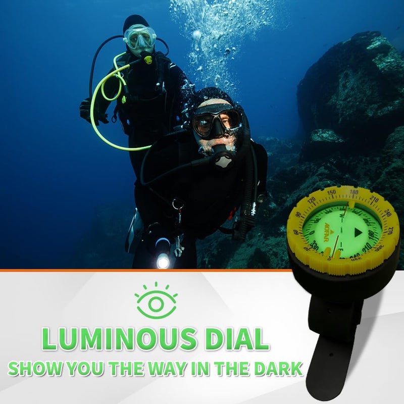 AOFAR Dive Compass AF-Q60A Waterproof, Durable, Compact. Wrist Strap Type Compass for Sailing, Diving, Wrist Strap Type - Image 3
