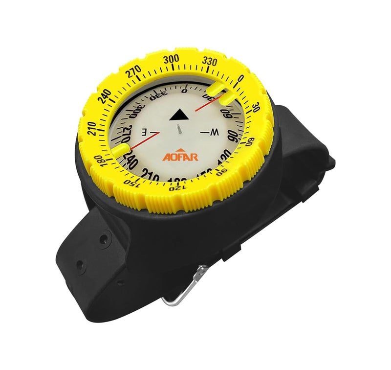AOFAR Dive Compass AF-Q60A Waterproof, Durable, Compact. Wrist Strap Type Compass for Sailing, Diving, Wrist Strap Type - Image 1