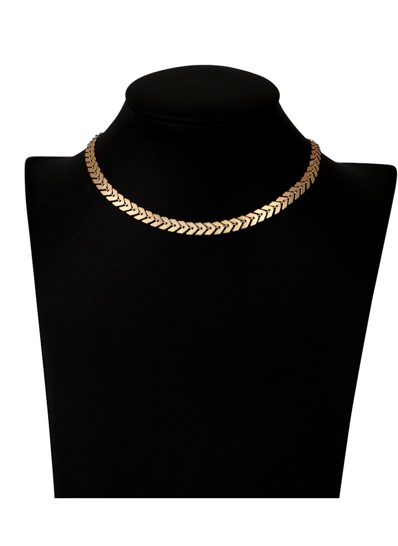 KUYING Brief Design Solid Color Chain Necklace 