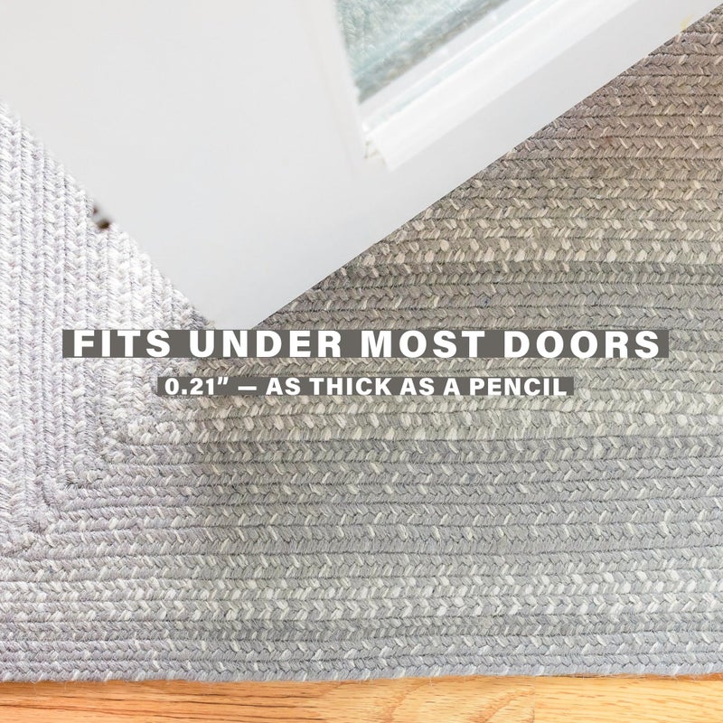 Homespice Grey Cloud Oval Braided Rugs 20x30 - Farmhouse Style Gray Entryway Rug - Image 5