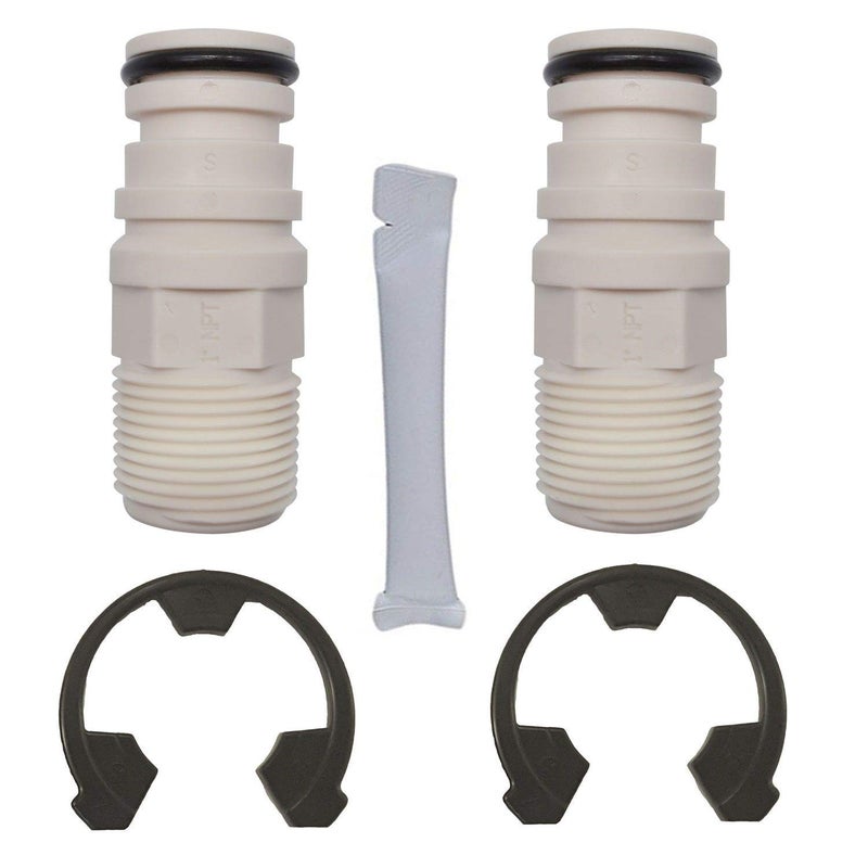 7280203 Water Softener Installation Adapter Kit with 2 clips 2 orings and silicone oring lubricant