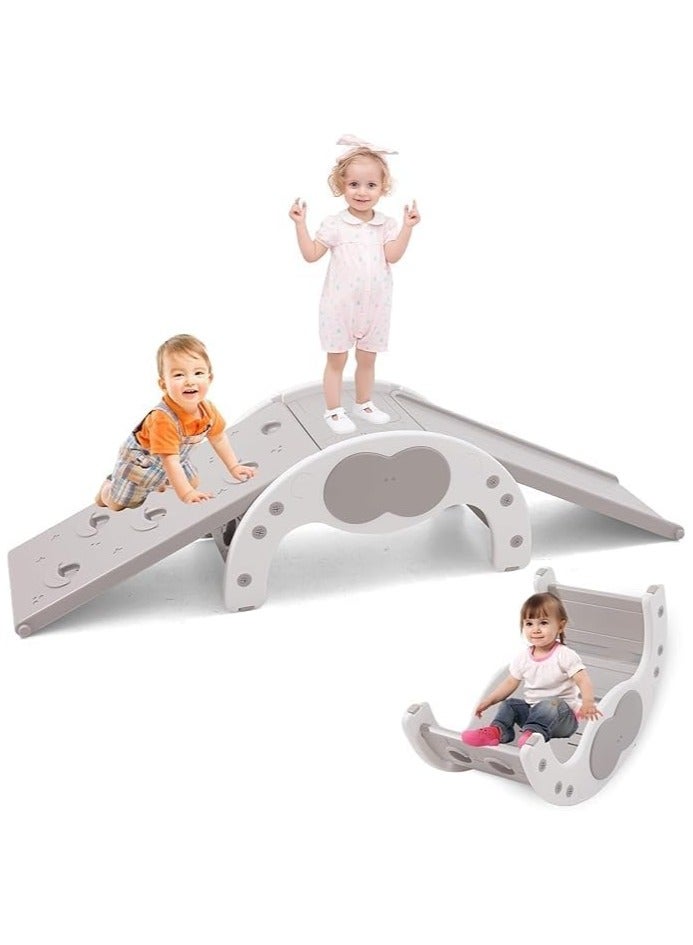 Soofam Climbing Ladder Toys with Ramp and arch for Sliding or Climbing, 3 in 1 Kids Play Gym, Indoor Outdoor Playground Climbing for Toddlers - Image 1