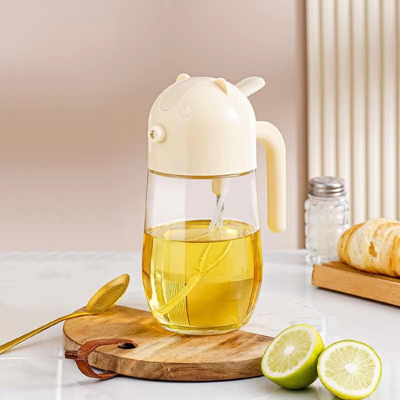 Heiter Shivay Oil Spray Bottle and Dispenser for Cooking 500ML 2 in 1 Glass Olive Oil Sprayer for Air Fryer Salad Baking Grilling Frying BBQ - Image 3