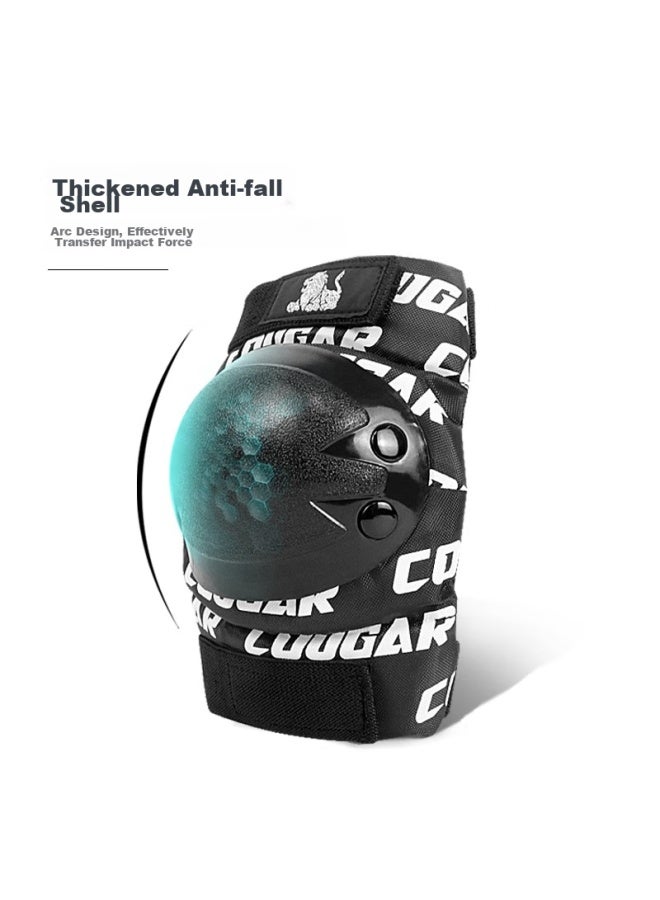 Cougar Roller Skating Protective Gear For Adults, Ice Skating Hand, Wrist, Knee And Elbow Pads, Size L - Image 1
