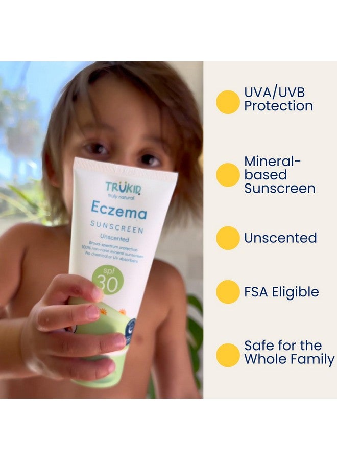 TruKid Eczema Spf 30+ Sunscreen Uva/Uvb Protection For Sensitive And Irritated Skin Unscented Neaapproved For Eczema Fsa Eligible Reef Safe Planetfriendly Nonnano 3.4 Oz - Image 2