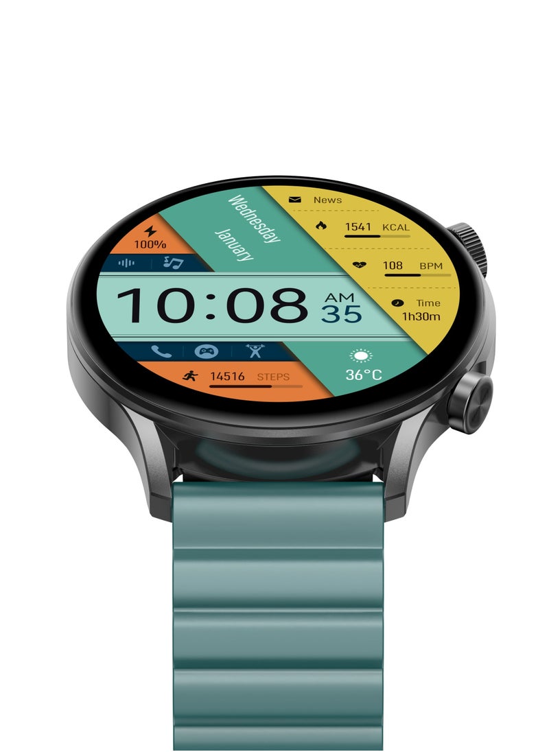 KIESLECT - Smart Calling Watch KR PRO LTD With 1.43'' HD AMOLED Dynamic AOD Display/24H Health Monitor/100-Sport Modes/ Double Straps（Gray - Image 1