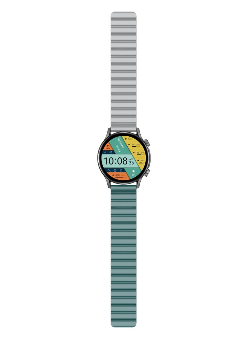 KIESLECT - Smart Calling Watch KR PRO LTD With 1.43'' HD AMOLED Dynamic AOD Display/24H Health Monitor/100-Sport Modes/ Double Straps（Gray - Image 1