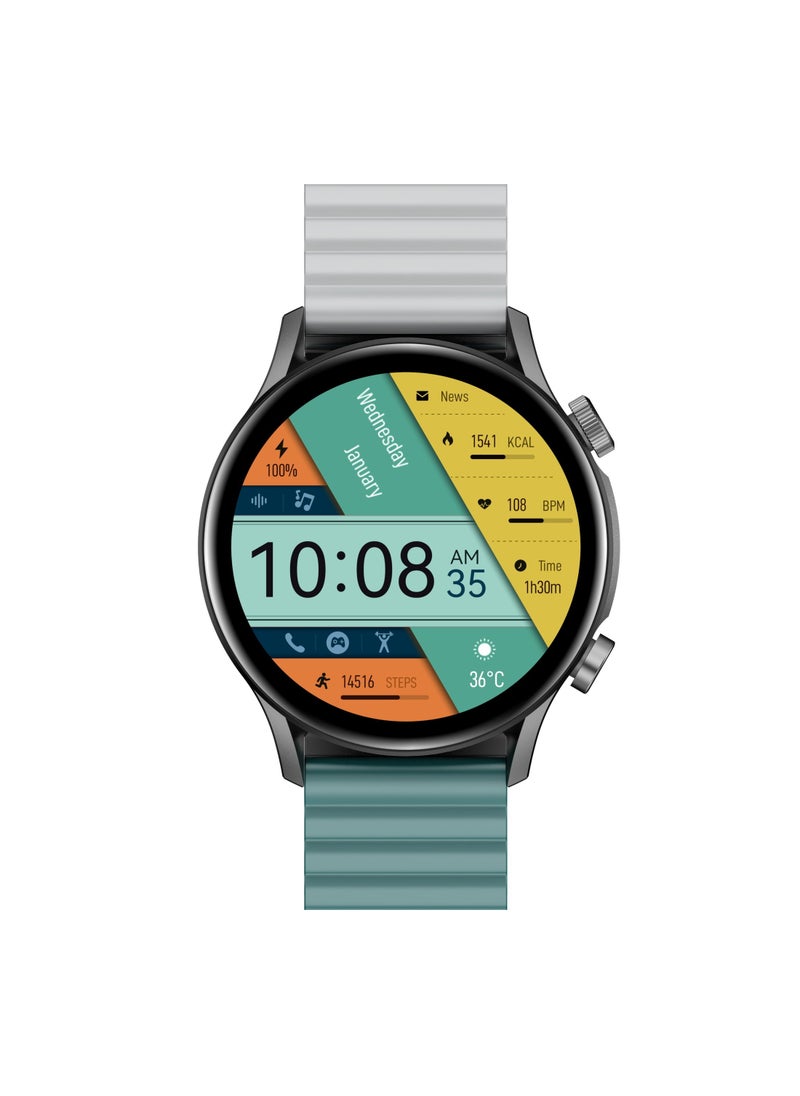 KIESLECT - Smart Calling Watch KR PRO LTD With 1.43'' HD AMOLED Dynamic AOD Display/24H Health Monitor/100-Sport Modes/ Double Straps（Gray - Image 1