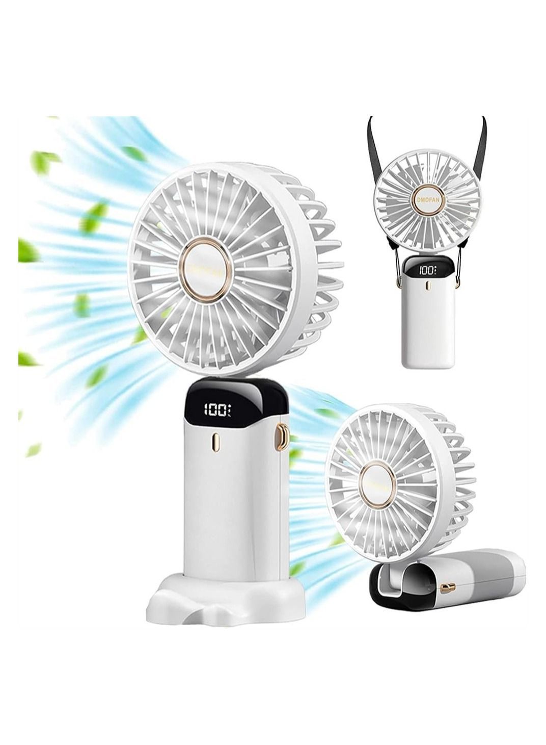 Y&D Mini Handheld Fan, Foldable 5000mAh Small Desk Portable Personal 90 ...